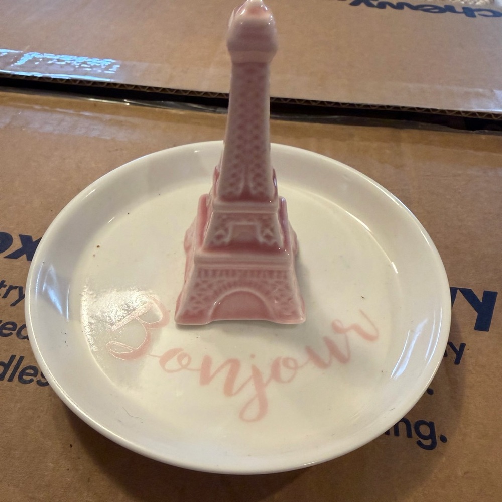 Pink Eiffel Tower Jewelry Dish